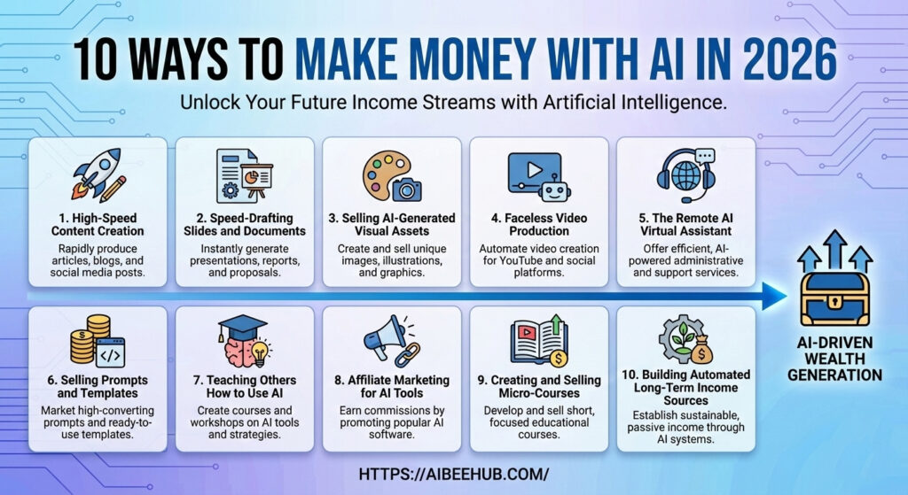 10 Cách Kiếm Tiền Với AI Năm 2026