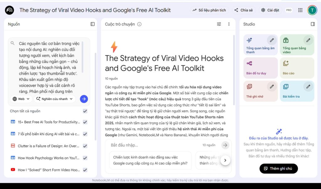 NotebookLM: Công cụ nghiên cứu và tổng hợp tối thượng