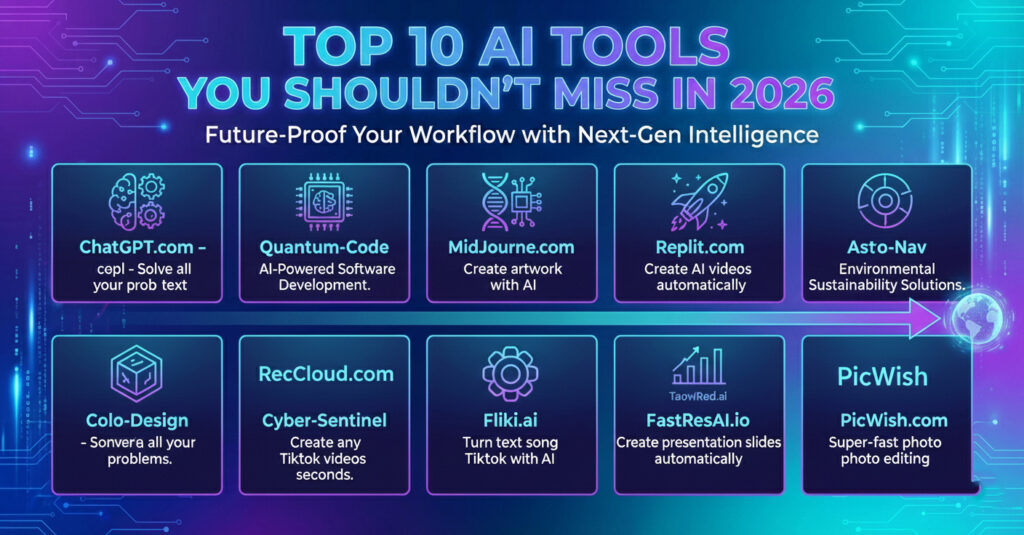 Top 10 công cụ AI 2026 bạn không nên bỏ lỡ