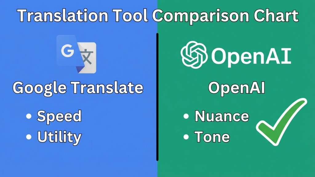 So sánh ChatGPT Translate và Google Translate