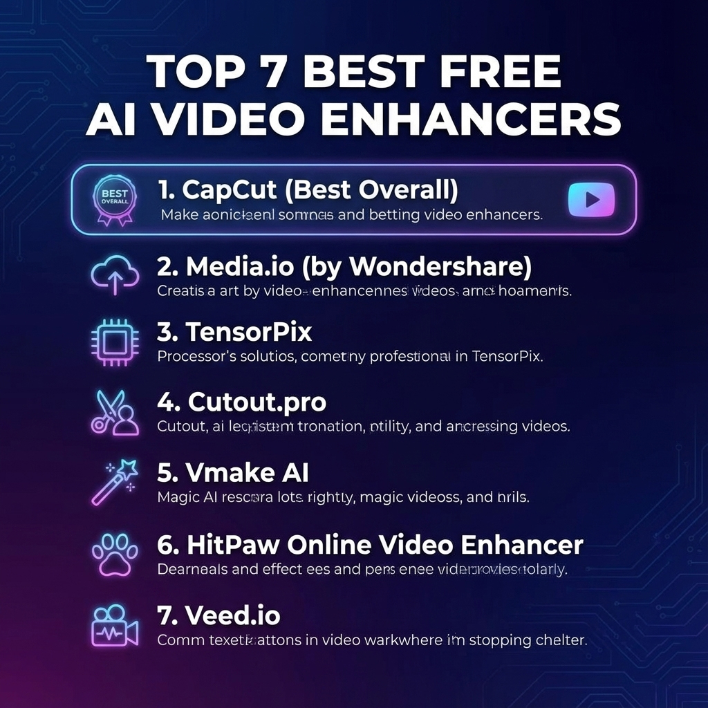 Top 7 Best Free AI Video Enhancers (2026)