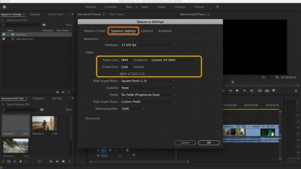 Step 3: Establish a 4K Editing Timeline